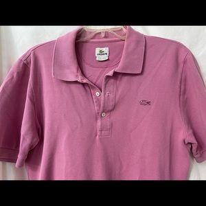 Lacoste men’s size 3/medium polo in rosy pink